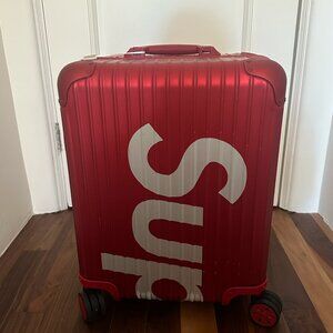 Supreme x Rimowa 45L Red Carry On Suitcase